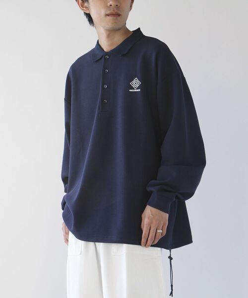 CRAFT STANDARD BOUTIQUE（クラフトスタンダードブティック）の「リップルポロシャツ（スウェット・メンズ・ネイビー/ブラック/ホワイト系その他・L/M/XL）」の3枚目の写真