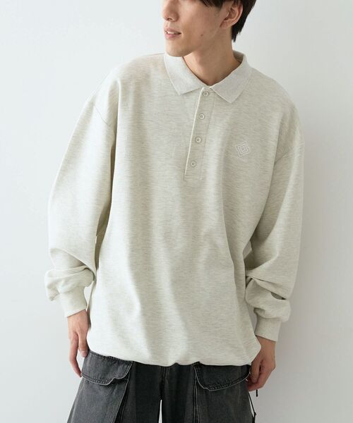 CRAFT STANDARD BOUTIQUE（クラフトスタンダードブティック）の「リップルポロシャツ（スウェット・メンズ・ネイビー/ブラック/ホワイト系その他・L/M/XL）」の4枚目の写真