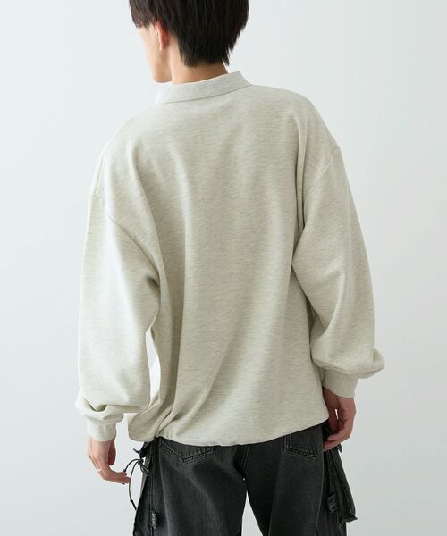 CRAFT STANDARD BOUTIQUE（クラフトスタンダードブティック）の「リップルポロシャツ（スウェット・メンズ・ネイビー/ブラック/ホワイト系その他・L/M/XL）」の6枚目の写真