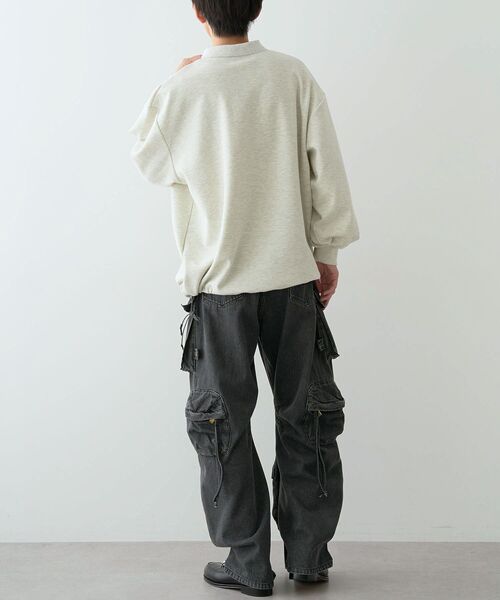 CRAFT STANDARD BOUTIQUE（クラフトスタンダードブティック）の「リップルポロシャツ（スウェット・メンズ・ネイビー/ブラック/ホワイト系その他・L/M/XL）」の10枚目の写真