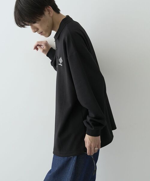 CRAFT STANDARD BOUTIQUE（クラフトスタンダードブティック）の「リップルポロシャツ（スウェット・メンズ・ネイビー/ブラック/ホワイト系その他・L/M/XL）」の12枚目の写真