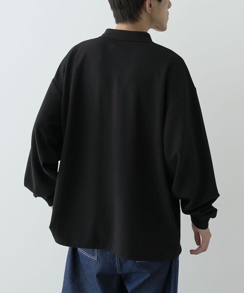 CRAFT STANDARD BOUTIQUE（クラフトスタンダードブティック）の「リップルポロシャツ（スウェット・メンズ・ネイビー/ブラック/ホワイト系その他・L/M/XL）」の13枚目の写真