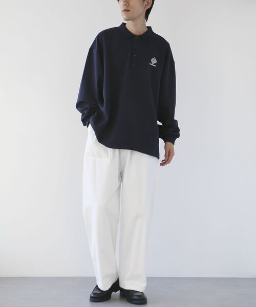 CRAFT STANDARD BOUTIQUE（クラフトスタンダードブティック）の「リップルポロシャツ（スウェット・メンズ・ネイビー/ブラック/ホワイト系その他・L/M/XL）」の21枚目の写真