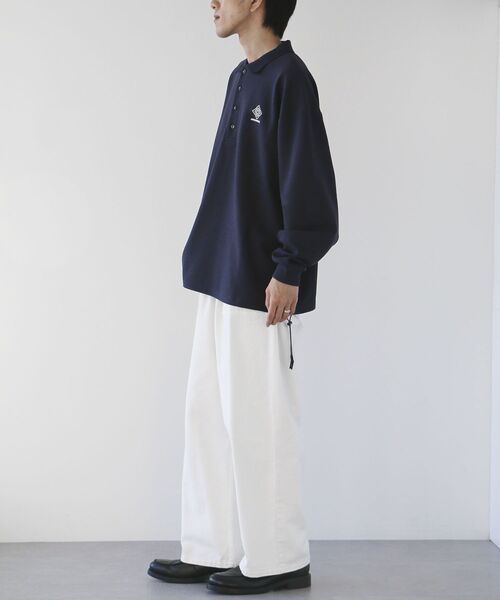 CRAFT STANDARD BOUTIQUE（クラフトスタンダードブティック）の「リップルポロシャツ（スウェット・メンズ・ネイビー/ブラック/ホワイト系その他・L/M/XL）」の22枚目の写真