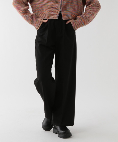 GLOBAL WORK（グローバルワーク）の「裏起毛ワイドパンツ/AND YUA ANY/115771（スラックス・キッズ・チャコール/ブラック・160cm/150cm）」の2枚目の写真