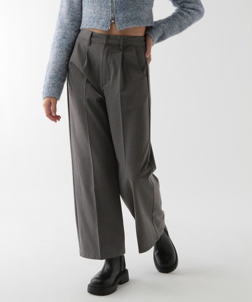 GLOBAL WORK（グローバルワーク）の「裏起毛ワイドパンツ/AND YUA ANY/115771（スラックス・キッズ・チャコール/ブラック・160cm/150cm）」の11枚目の写真