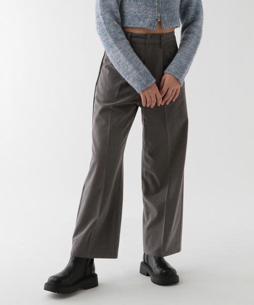 GLOBAL WORK（グローバルワーク）の「裏起毛ワイドパンツ/AND YUA ANY/115771（スラックス・キッズ・チャコール/ブラック・160cm/150cm）」の12枚目の写真