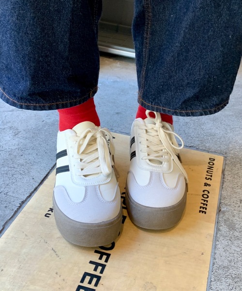 Teem Store（チームストア）の「厚底ラインジャーマンスニーカー（スニーカー・レディース・アイボリー・40/38/36）」の5枚目の写真