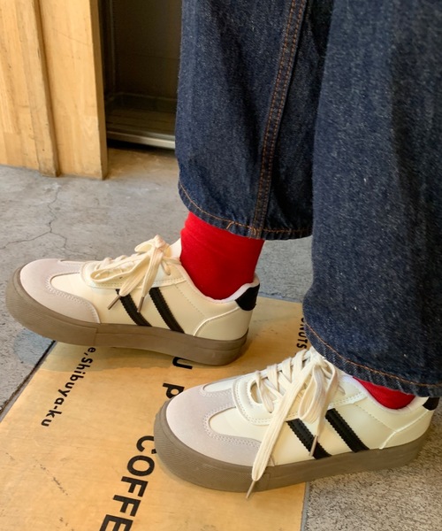 Teem Store（チームストア）の「厚底ラインジャーマンスニーカー（スニーカー・レディース・アイボリー・40/38/36）」の6枚目の写真