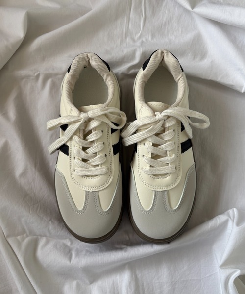 Teem Store（チームストア）の「厚底ラインジャーマンスニーカー（スニーカー・レディース・アイボリー・40/38/36）」の7枚目の写真
