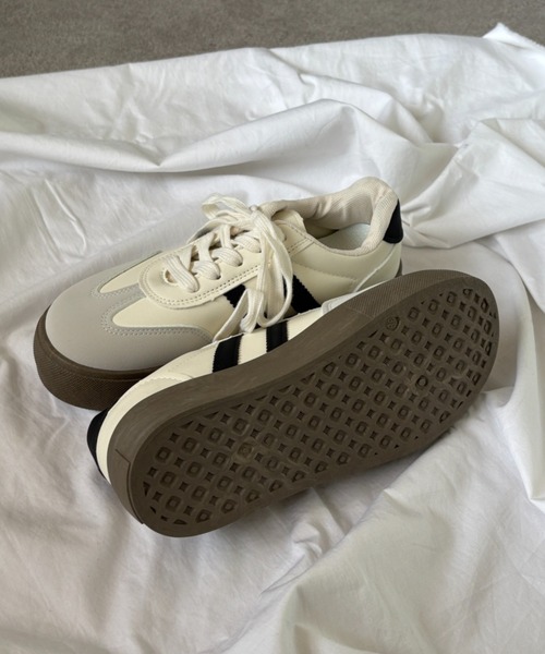 Teem Store（チームストア）の「厚底ラインジャーマンスニーカー（スニーカー・レディース・アイボリー・40/38/36）」の11枚目の写真