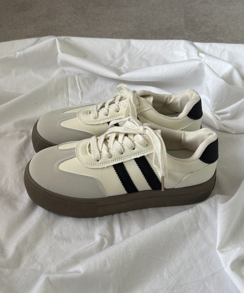 Teem Store（チームストア）の「厚底ラインジャーマンスニーカー（スニーカー・レディース・アイボリー・40/38/36）」の9枚目の写真