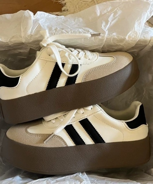 Teem Store（チームストア）の「厚底ラインジャーマンスニーカー（スニーカー・レディース・アイボリー・40/38/36）」の22枚目の写真