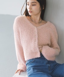 VIS | フェザーリボンヤーン多釦カーディガン(カーディガン/ボレロ)