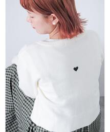 ehka sopo | ◎ハート刺繍カーディガン(カーディガン/ボレロ)