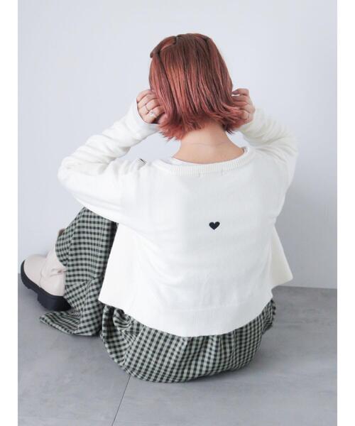 ehka sopo（エヘカソポ）の「◎ハート刺繍カーディガン（カーディガン