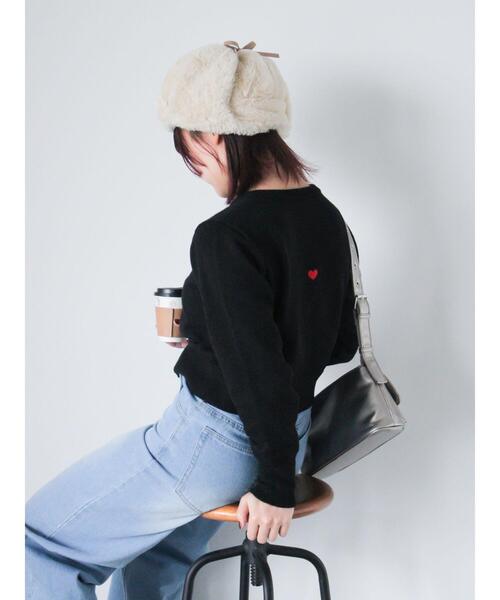 ehka sopo（エヘカソポ）の「◎ハート刺繍カーディガン（カーディガン