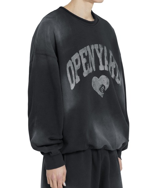 『OY/オーワイ』 ヴィンテージハートクルーネック (ロゴスウェット OY/オーワイ』 VINTAGE WASHED HEART CREWNECK/ヴィンテージ