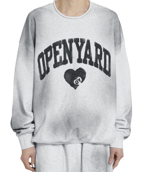 OY(オーワイ)の「『OY/オーワイ』 VINTAGE WASHED HEART CREWNECK/ヴィンテージハートクルーネック(スウェット・レディース・グレー/ブラック・FREE)」の11枚目の写真