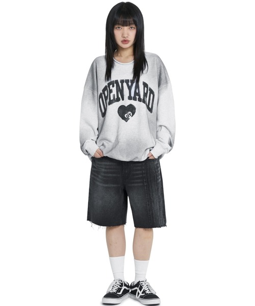 OY/オーワイ』 VINTAGE WASHED HEART CREWNECK/ヴィンテージ