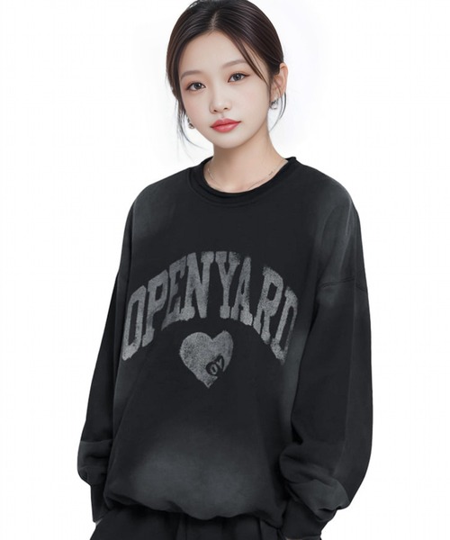 OY(オーワイ)の「『OY/オーワイ』 VINTAGE WASHED HEART CREWNECK/ヴィンテージハートクルーネック(スウェット・レディース・グレー/ブラック・FREE)」の20枚目の写真