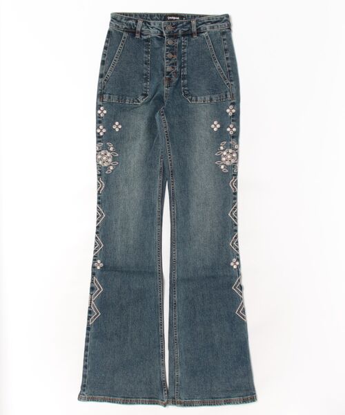 Desigual（デシグアル）の「エンブロイダリー フレアデニム インディゴ（デニムパンツ・レディース・ブルー・44/40/38/36/34/42）」の5枚目の写真