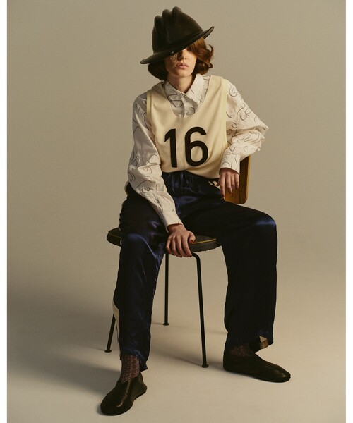 B:MING by BEAMS（ビーミングバイビームス）の「ambiance / Satin Line Pants（S～M）（その他パンツ・レディース・ネイビー/オリーブ・SMALL/MEDIUM）」の3枚目の写真