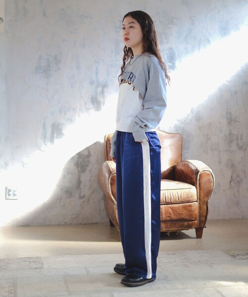 B:MING by BEAMS（ビーミングバイビームス）の「ambiance / Satin Line Pants（S～M）（その他パンツ・レディース・ネイビー/オリーブ・SMALL/MEDIUM）」の5枚目の写真
