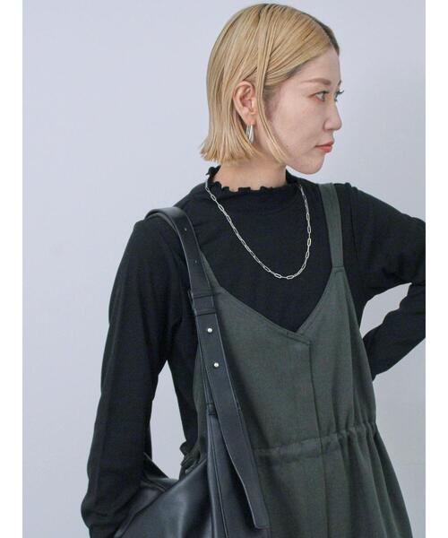 Samansa Mos2 blue（サマンサモスモスブルー）の「【吸湿発熱】リブフリル衿プルオーバー（Tシャツ/カットソー・レディース・ブラック/ブルー/オフホワイト・F）」の15枚目の写真