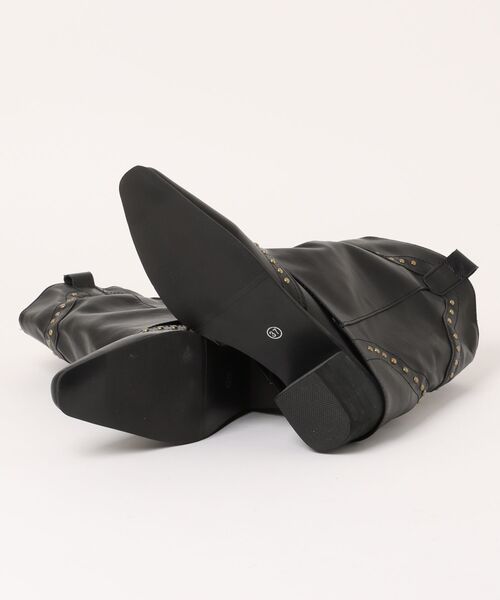 Port（ポート）の「【 Port / ポート 】 ポインテッドトゥ スタッズ ウエスタン カバー ミドルブーツ #_（ブーツ・レディース・ブラック/ライトブラウン/ダークブラウン・M/L）」の22枚目の写真