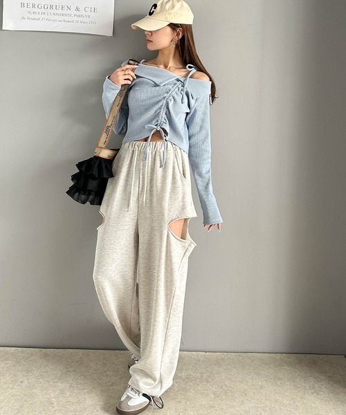 Java（ジャバ）の「《Javaジャバコラボ》フェミニン&スポーティで可愛い。シアーフリル巾着ショルダーバッグ（ショルダーバッグ・レディース・ブラック/ベージュ・ONE SIZE）」の18枚目の写真