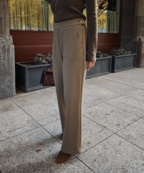 esutoreja（エストレジャ）の「ウエストボタンストレートパンツ（その他パンツ・レディース・ブラック/アイボリー/ブラウン・M/S）」の9枚目の写真