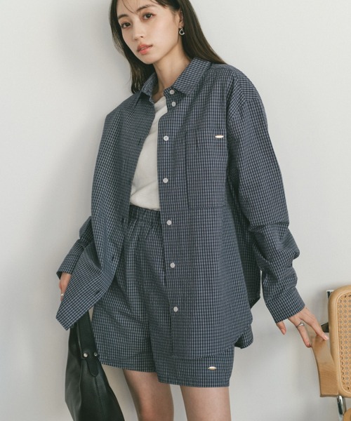 VANNIE U(ヴァニーユー)の「オリジナルプレートコットンチェックハーフパンツ(その他パンツ・レディース・アイボリー/ネイビー・FREE)」の18枚目の写真