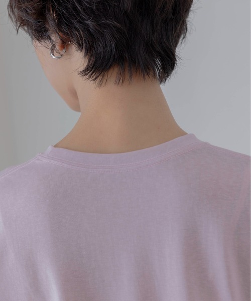 Eimee Law（エイミーロウ）の「アートプリント シアースラブロンT（Tシャツ/カットソー・レディース・ライトグレー/ライトグリーン/オフホワイト/ダークネイビー/ホワイト系2/ライトピンク/ホワイト系1/ネイビー系・FREE）」の21枚目の写真