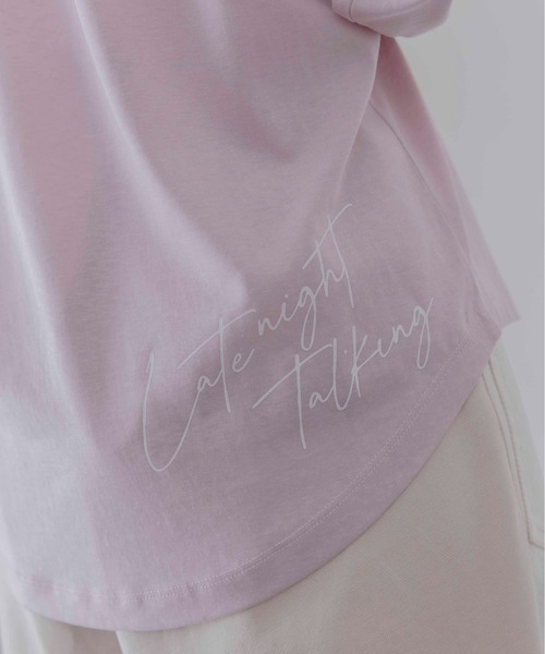 Eimee Law（エイミーロウ）の「アートプリント シアースラブロンT（Tシャツ/カットソー・レディース・ライトグレー/ライトグリーン/オフホワイト/ダークネイビー/ホワイト系2/ライトピンク/ホワイト系1/ネイビー系・FREE）」の20枚目の写真