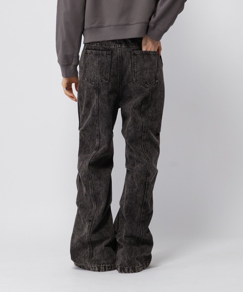 3.3 Field Trip （3.3フィールドトリップ）の「3.3 Field Trip／タックフレアデニム（デニムパンツ・メンズ・ブラック・LARGE/MEDIUM）」の8枚目の写真