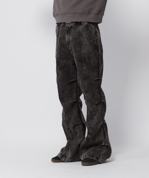 3.3 Field Trip （3.3フィールドトリップ）の「3.3 Field Trip／タックフレアデニム（デニムパンツ・メンズ・ブラック・LARGE/MEDIUM）」の9枚目の写真