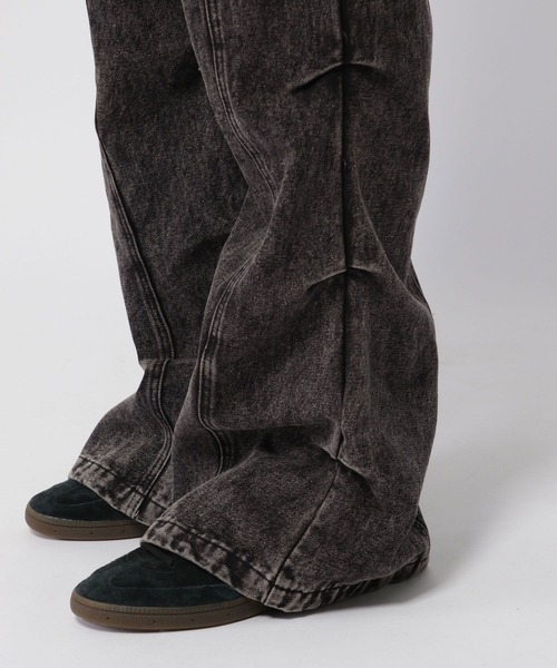 3.3 Field Trip （3.3フィールドトリップ）の「3.3 Field Trip／タックフレアデニム（デニムパンツ・メンズ・ブラック・LARGE/MEDIUM）」の12枚目の写真