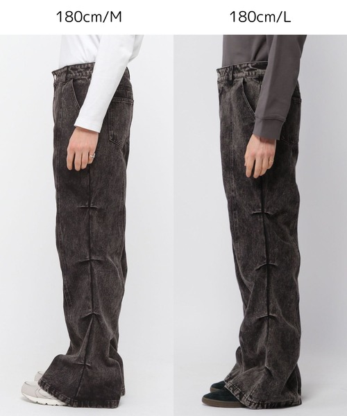 3.3 Field Trip （3.3フィールドトリップ）の「3.3 Field Trip／タックフレアデニム（デニムパンツ・メンズ・ブラック・LARGE/MEDIUM）」の19枚目の写真