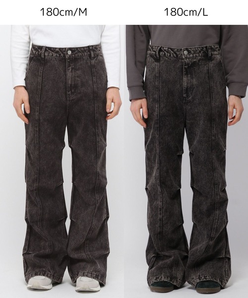 3.3 Field Trip （3.3フィールドトリップ）の「3.3 Field Trip／タックフレアデニム（デニムパンツ・メンズ・ブラック・LARGE/MEDIUM）」の18枚目の写真