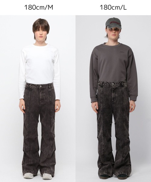 3.3 Field Trip （3.3フィールドトリップ）の「3.3 Field Trip／タックフレアデニム（デニムパンツ・メンズ・ブラック・LARGE/MEDIUM）」の17枚目の写真