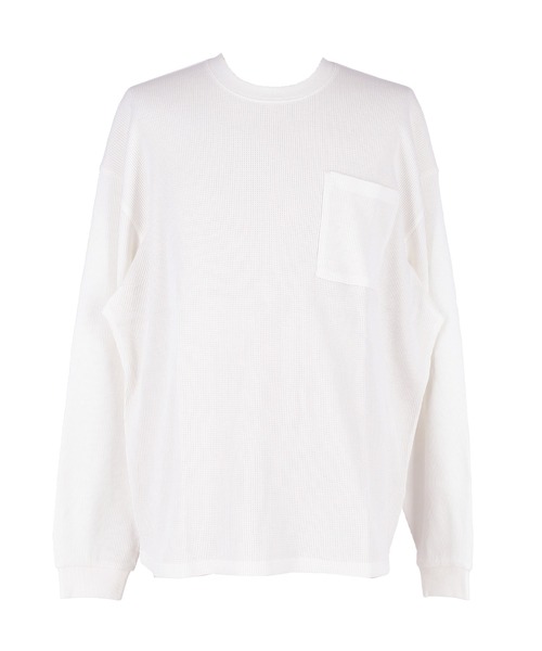 coca(coca)(コカ)の「ワッフルポケットロンT(Tシャツ/カットソー・メンズ・チャコール/ホワイト・L/XL/M)」の11枚目の写真