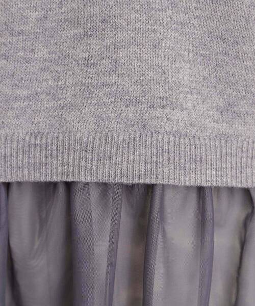 THE SHOP TK (ザ ショップ ティーケー )の「◆裾チュールプルオーバー【洗える】(ニット/セーター・レディース・ブラック/オフホワイト/グレー・99)」の14枚目の写真