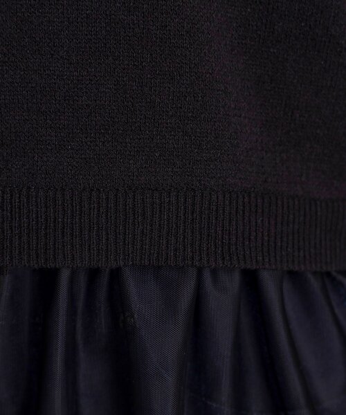 THE SHOP TK (ザ ショップ ティーケー )の「◆裾チュールプルオーバー【洗える】(ニット/セーター・レディース・ブラック/オフホワイト/グレー・99)」の18枚目の写真