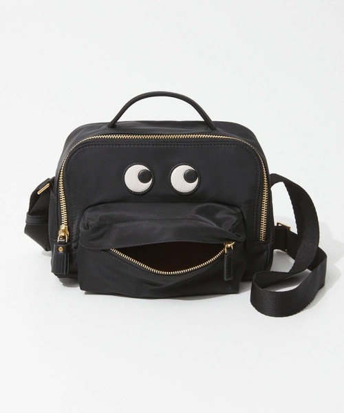 ANYA HINDMARCH Recycled Nylon with PU in Black アニヤ