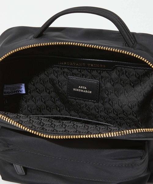 ANYA HINDMARCH Recycled Nylon with PU in Black アニヤ