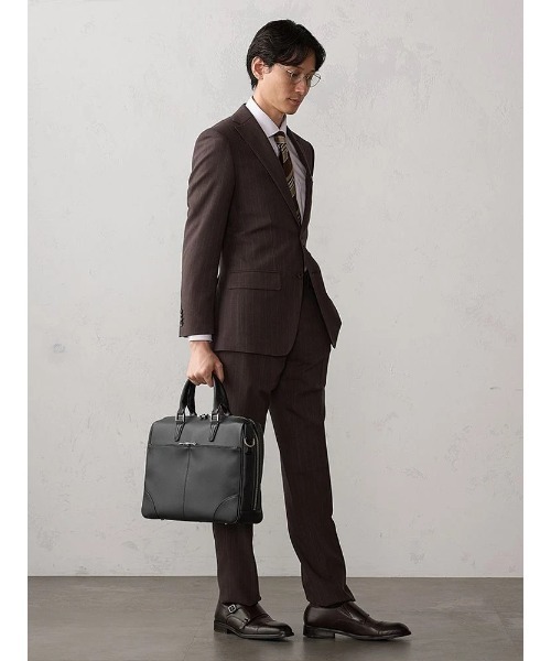 Perfect Suit FActory(パーフェクトスーツファクトリー)の「前ポケットビジネスバッグ ブラック/ネイビー(ビジネスバッグ・メンズ・ネイビー/ブラック・FREE)」の3枚目の写真