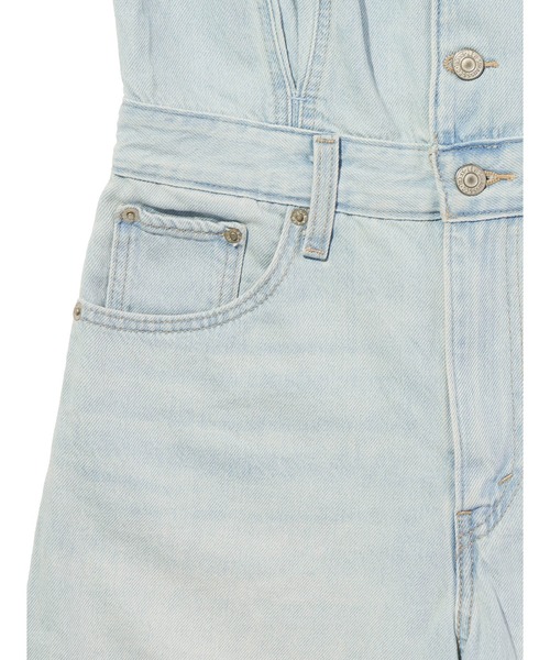 Levi's（リーバイス）の「Levi's/リーバイス デニムロンパース ライトインディゴ（サロペット/オーバーオール・レディース・インディゴブルー・XS/S/M）」の7枚目の写真