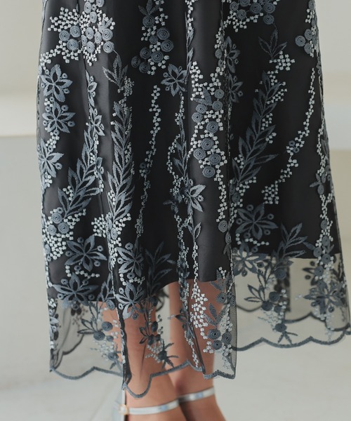 ボリュームスリーブAライン パーティードレス オケージョンドレス