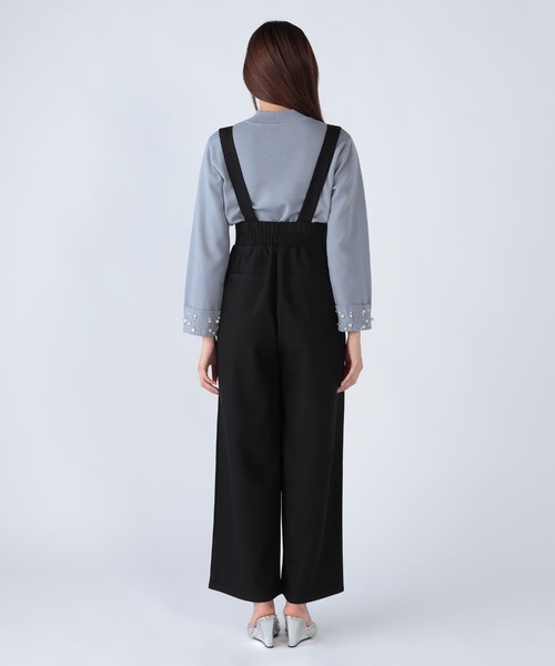 CECIL McBEE(セシルマクビー)の「変形ボタンハイウエストサロペット(サロペット/オーバーオール・レディース・ブラック・MEDIUM)」の7枚目の写真